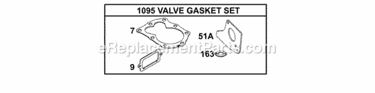 KitsGasket Sets - Valve Diagram and Parts List for 134202-1114-E1  Briggs and Stratton Engine